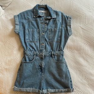 Zara denim romper